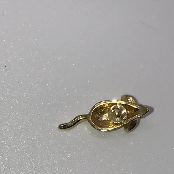 Sphinx Jewelry Co. Rhinestone Encrusted 3D Gold tone Mouse Pin - Picture 3 of 4